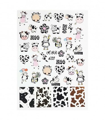 لنز ناخن مدل گاو بامزه