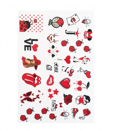 لنز ناخن مدل قرمز