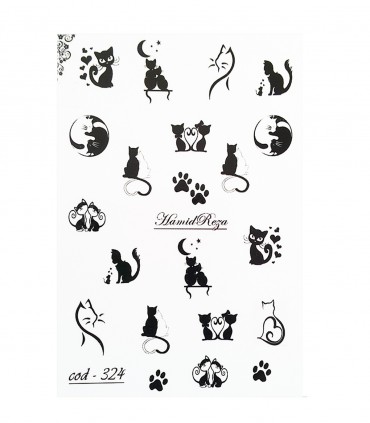 لنز ناخن مدل گربه سیاه 2