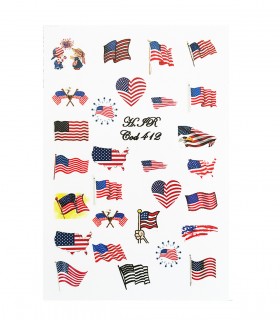 لنز ناخن مدل پرچم آمریکا