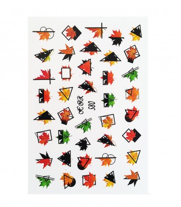 لنز ناخن مدل برگ پاییزی